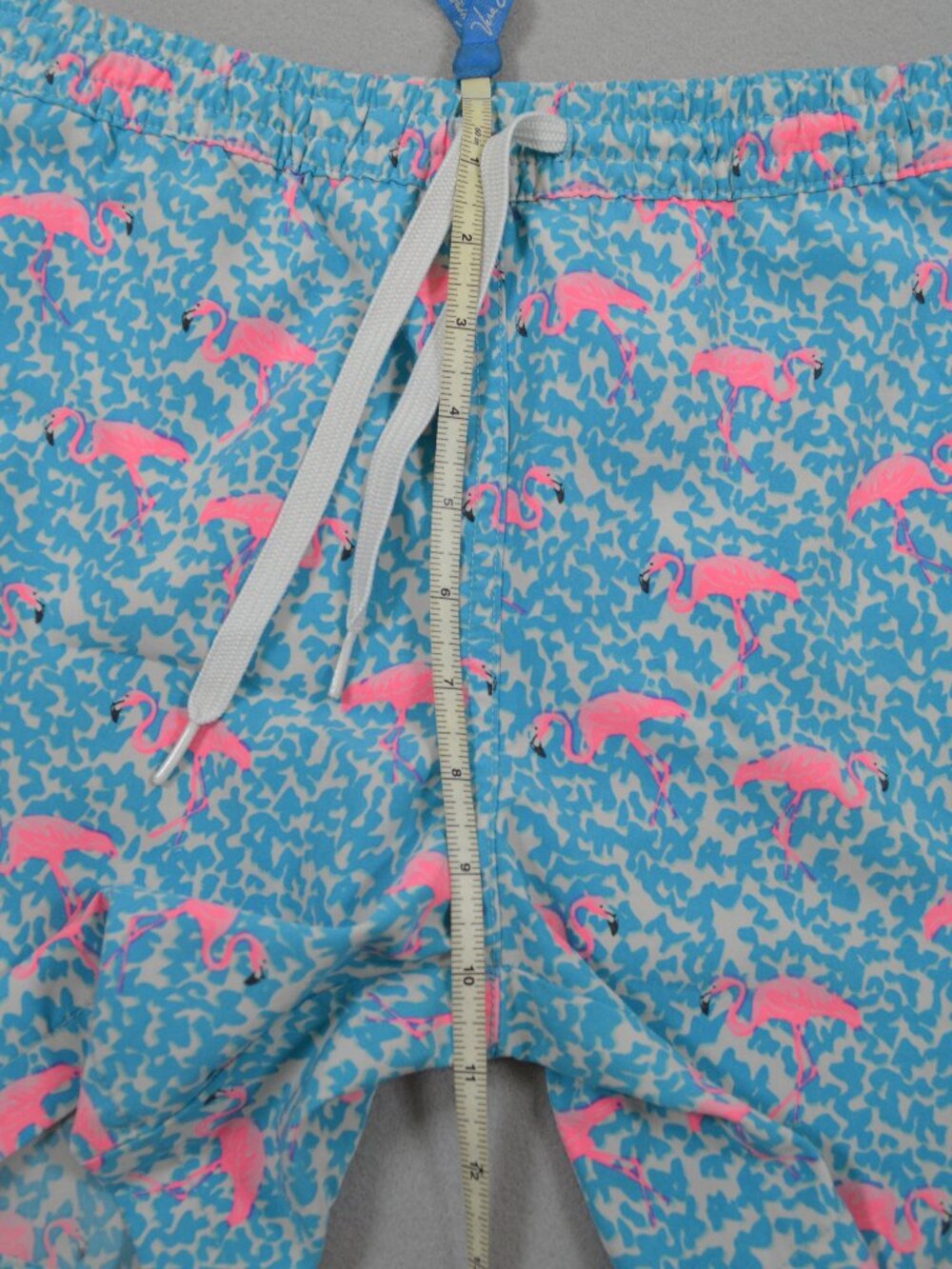 Chubbies Youth Medium Flamingo Swim Trunks Boys 10 12 Blue Pink Lined Beach Shor - Picture 7 of 15